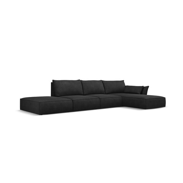 Sötétszürke sarokkanapé (jobb oldali) Vanda – Mazzini Sofas-image-2