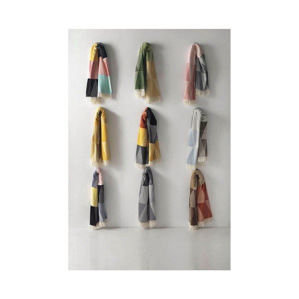 Pisa rózsaszín-szürke pamutkeverék pléd, 140 x 180 cm - Euromant-image-2