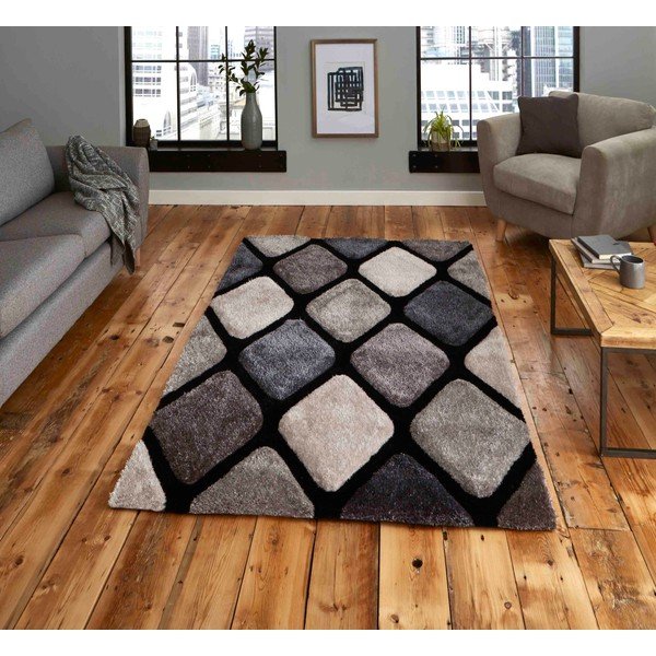 Sötétszürke kézi szövésű szőnyeg 120x170 cm Noble House – Think Rugs-image-1