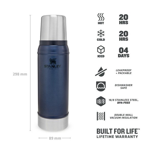 Kék termosz bögrével 750 ml – Stanley-image-3