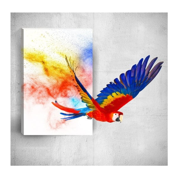 Colourful Parrot 3D fali kép, 40 x 60 cm - Mosticx