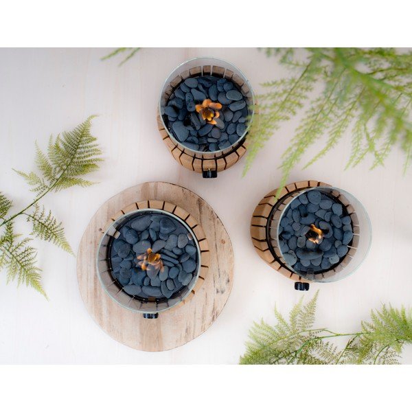 Scoop Timber teakfa gázlámpa, magasság 30 cm - Cosi-image-2