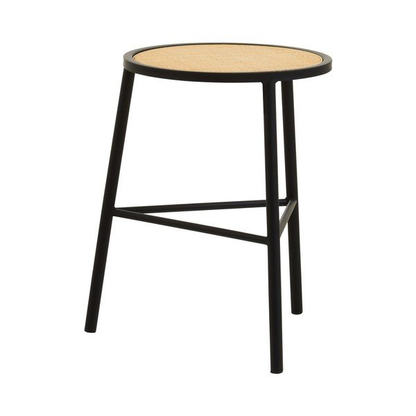 Fekete-natúr színű rattan ülőke Depok – Premier Housewares