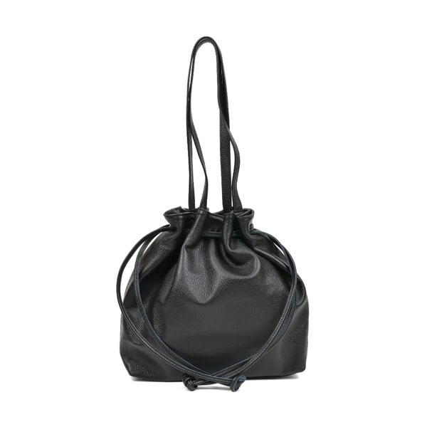 Romana fekete bőr kézitáska - Mangotti Bags