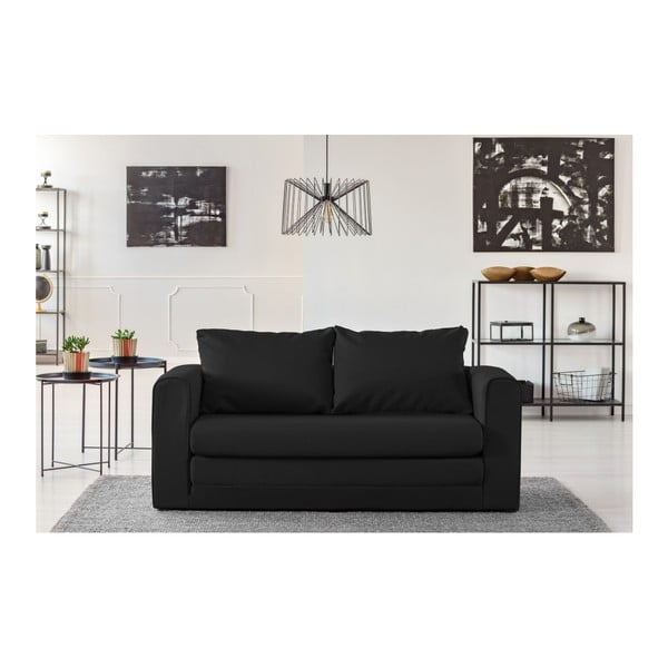 Honolulu fekete kinyitható kanapé - Cosmopolitan design-image-4