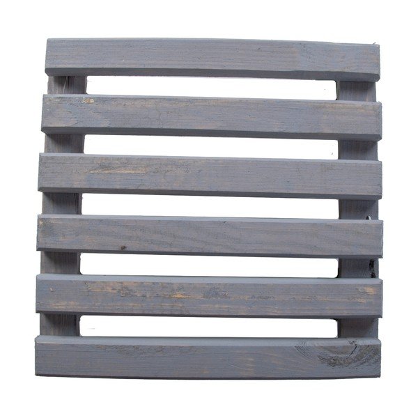 Szürke fa gurulós alátét virágcserép alá, 29 x 29 cm - Esschert Design-image-3