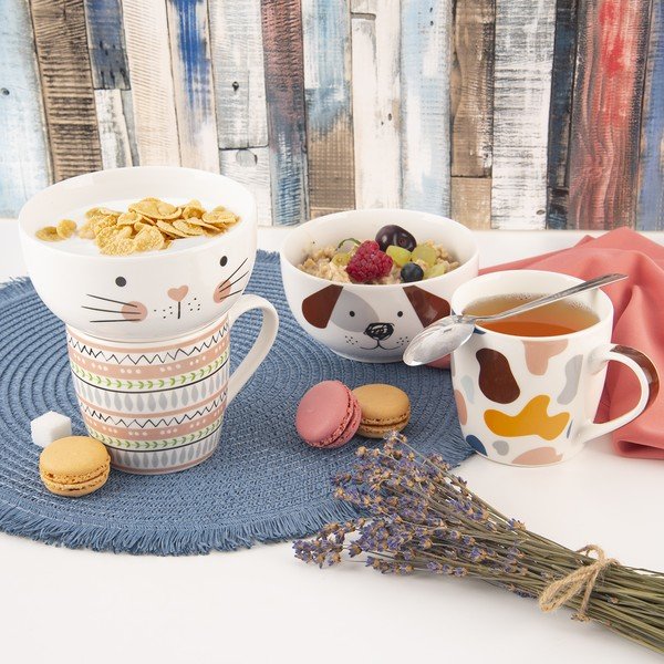 Porcelán bögre és tálka szett 2 db-os 350 ml – Orion-image-1