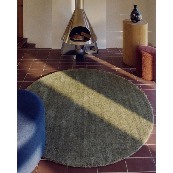 Zöld kerek szőnyeg ø 200 cm Empuries – Kave Home-image-1