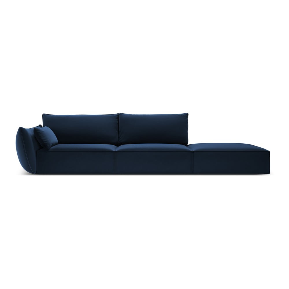 Sötétkék bársony kanapé, bal oldali 264 cm Vanda  Mazzini Sofas