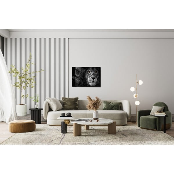 Üveg kép 70x50 cm Lion – Wallity-image-2