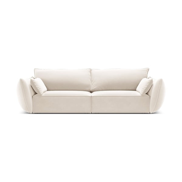 Bézs bársony kanapé 208 cm Vanda – Mazzini Sofas