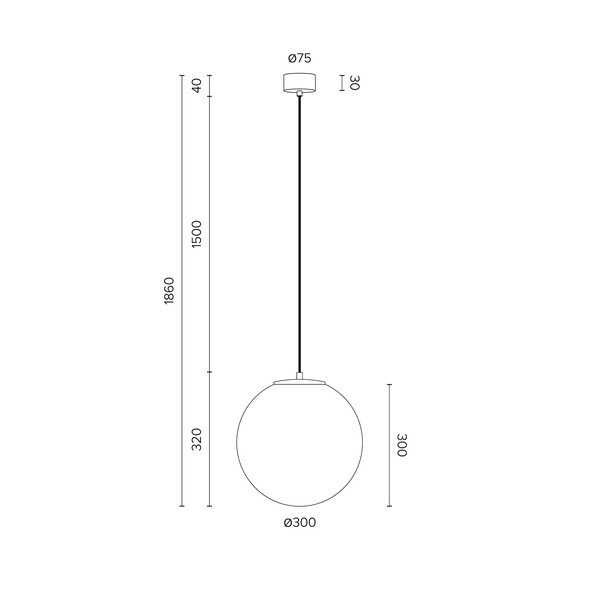 Tsuki matt fehér függőlámpa, ⌀ 30 cm - Sotto Luce-image-3