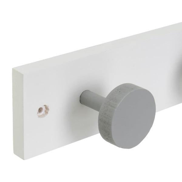 Fehér-szürke borovi fenyő fali fogas 40 cm Anillos – Casa Selección-image-1