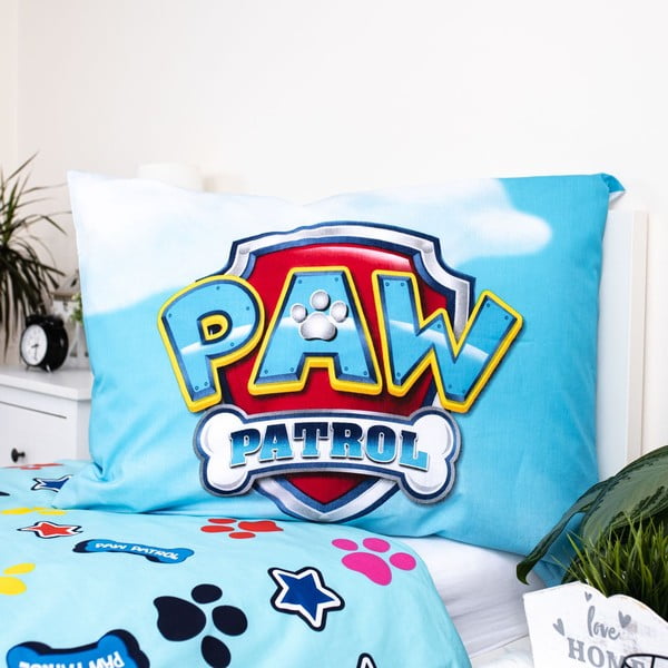 Egyszemélyes pamut gyerek ágyneműhuzat világító hatással 140x200 cm Paw Patrol – Jerry Fabrics-image-1