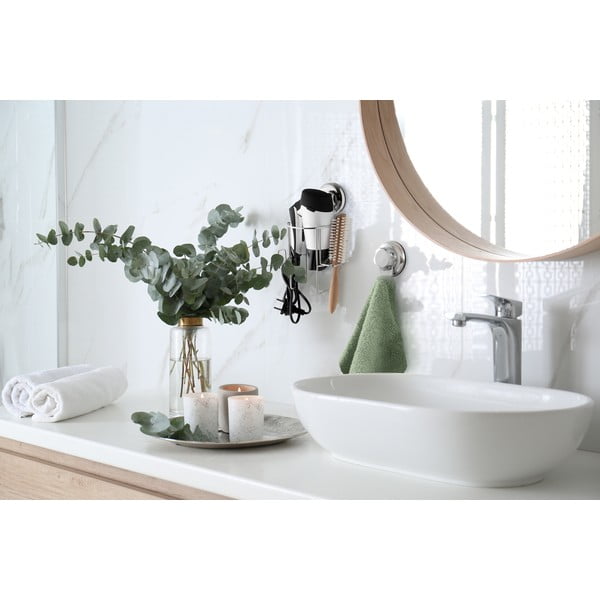 Öntapadós fém hajszárító tartó Bestlock Bath – Compactor-image-3