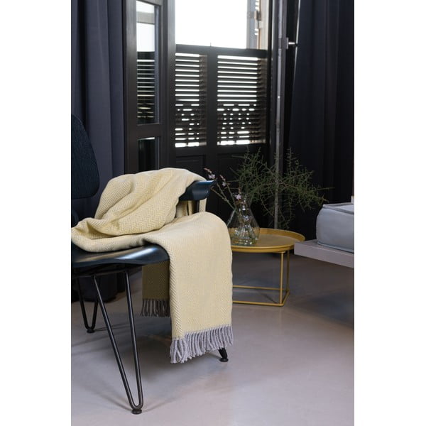 Skyline II világossárga pléd, 140 x 180 cm - Euromant-image-3