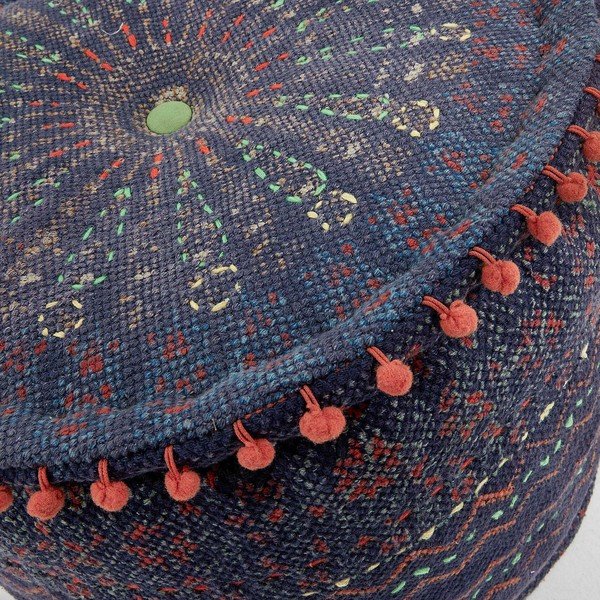 Haakon sötétkék puff, ø 45 cm - La Forma-image-1
