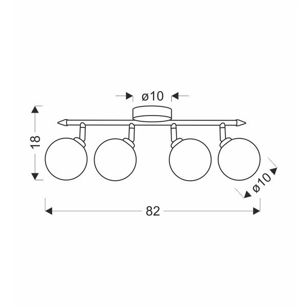 Bronzszínű mennyezeti lámpa üveg búrával ø 10 cm Rodia – Candellux Lighting-image-3