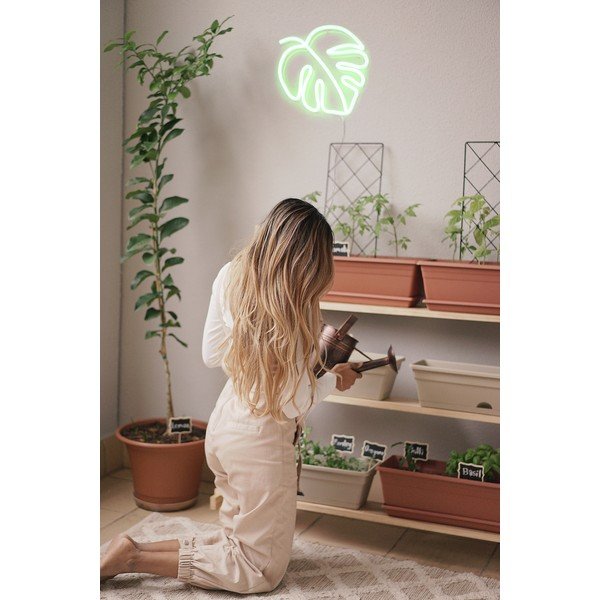 Leaf zöld világító fali dekoráció, 30 x 40 cm - Candy Shock-image-4