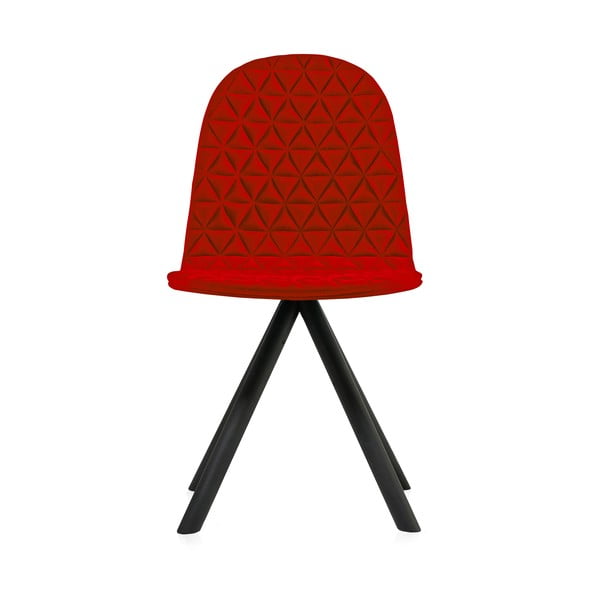 Mannequin Triangle piros szék fekete lábakkal - Iker