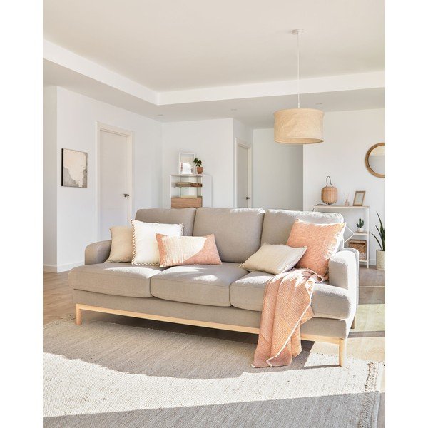 Szürke buklé kanapé 203 cm Mihaela – Kave Home-image-1
