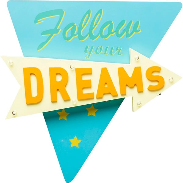 Follow your Dreams kék-sárga falilámpa - Kare Design