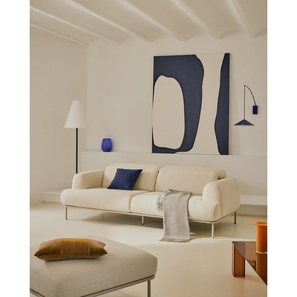 Sötétzöld állólámpa textil búrával (magasság 153 cm) Navat – Kave Home-image-1