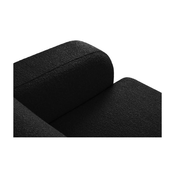 Fekete buklé kanapé 170 cm Molino – Micadoni Home-image-1