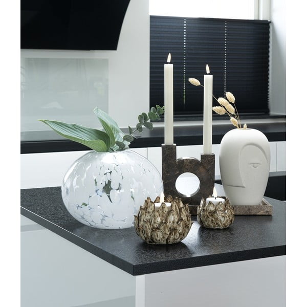 Krémszínű kerámia váza (magasság 19,5 cm) Face – House Nordic-image-1