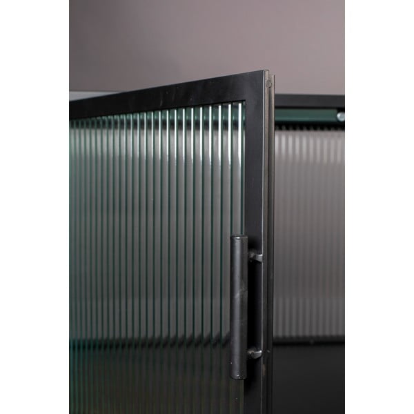 Fekete fém tálalószekrény 150x90 cm Boli – Dutchbone-image-3