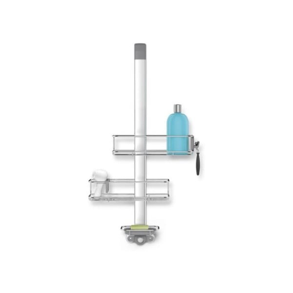 Szürke öntapadós fém fürdőszobai polc - simplehuman-image-1