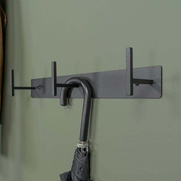 Fekete fém fali fogas 44 cm Chapman – Spinder Design-image-4