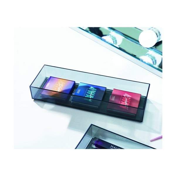 Matt fekete újrahasznosított műanyag fürdőszobai rendszerező kozmetikumokhoz – iDesign-image-1