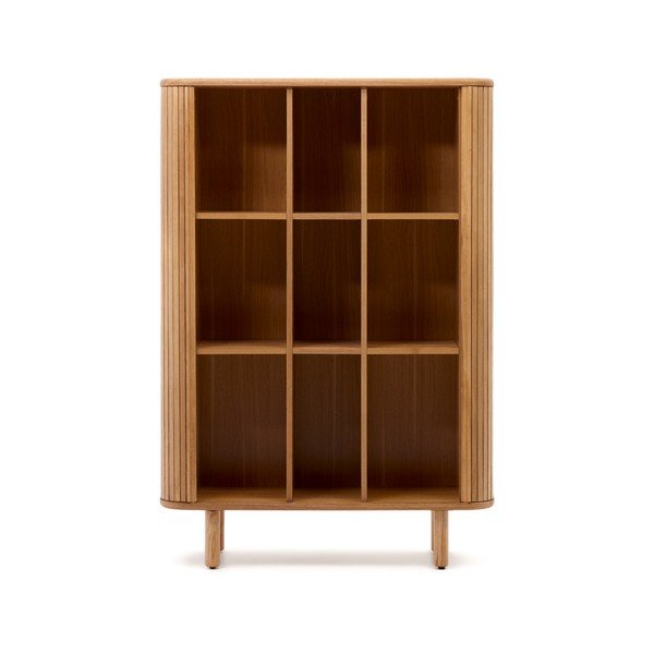 Natúr színű szekrény tolóajtóval kőrisfa dekorral 110x160x40 cm Mailen – Kave Home-image-3