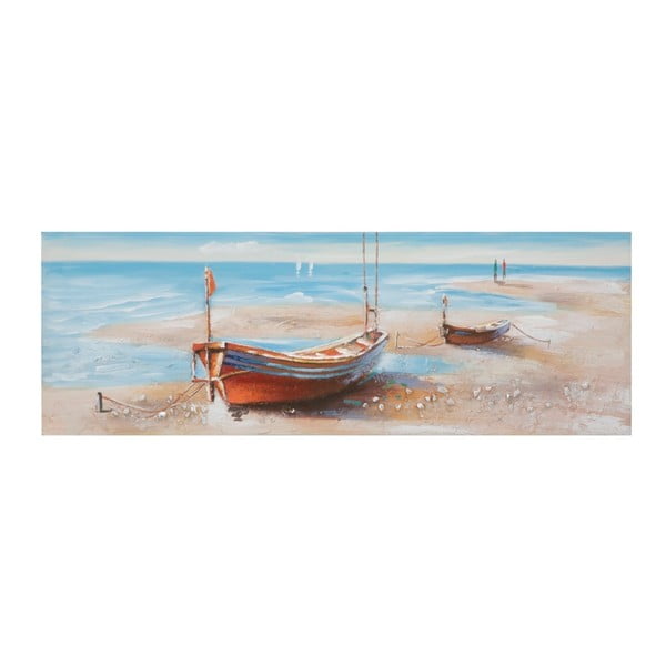 Barca Group kézzel festett kép fenyőfa keretben, 150 x 50 cm - Mauro Ferretti