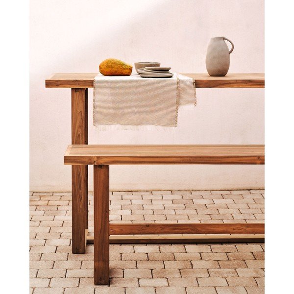 Natúr színű tömörfa kerti pad Canadell – Kave Home-image-1