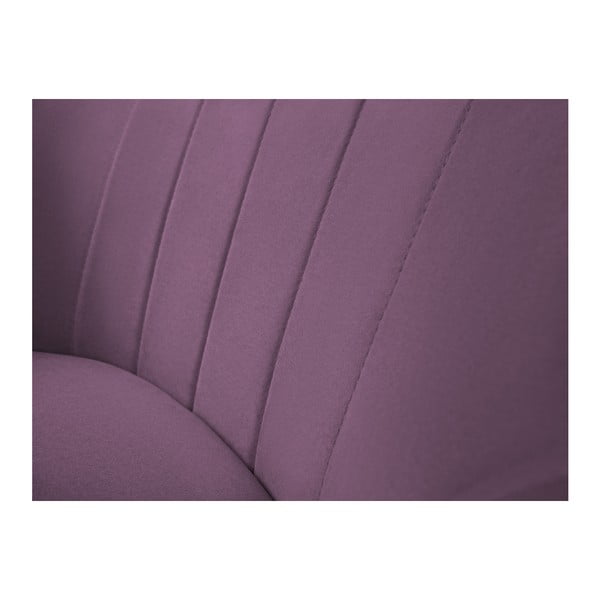 Toscane lila fotel, fekete lábakkal - Mazzini Sofas-image-4