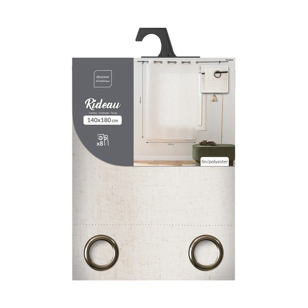 Krémszínű függöny 140x240 cm Pauline – douceur d'intérieur-image-3