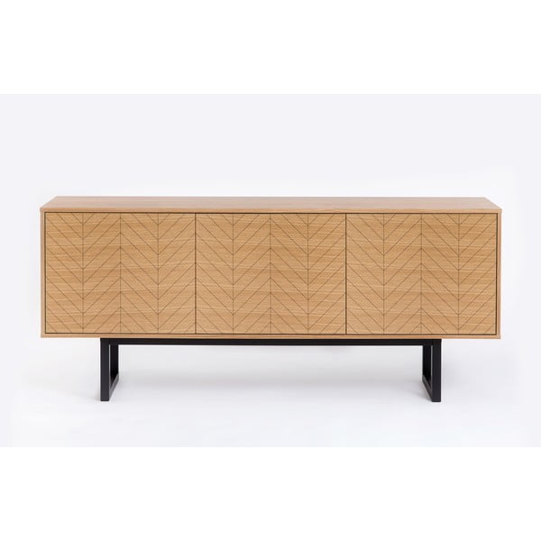 Camden Herringbone komód tölgy dekorral, 175 x 75 cm - Woodman-image-3