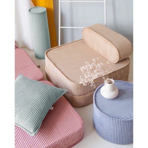 Mentazöld kordbársony párna gyerek kanapéhoz Block – Wigiwama-image-2