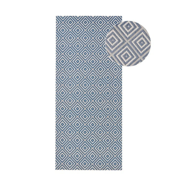 Karo kék kültéri futószőnyeg, 80 x 200 cm - NORTHRUGS