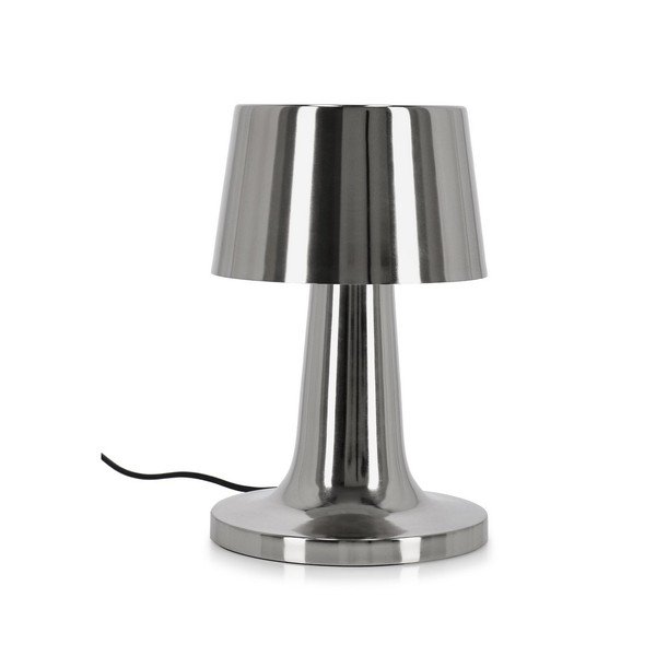 Ezüstszínű fém LED asztali lámpa fém búrával (magasság 51 cm) Turner – Bizzotto