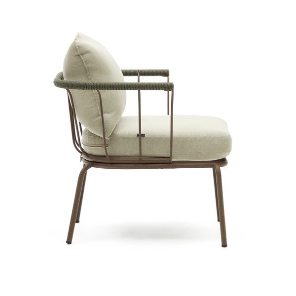 Világoszöld fém kerti fotel Salguer – Kave Home-image-2