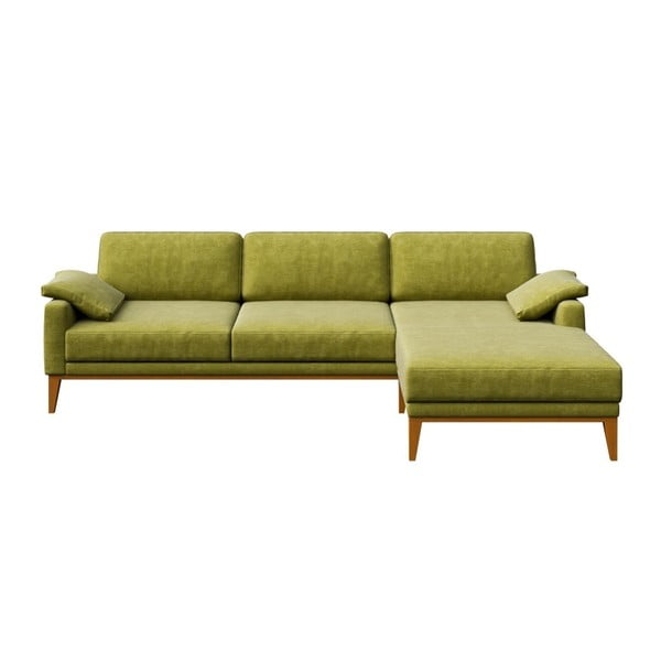 Musso zöld kanapé jobb oldali fekvőfotellel - MESONICA