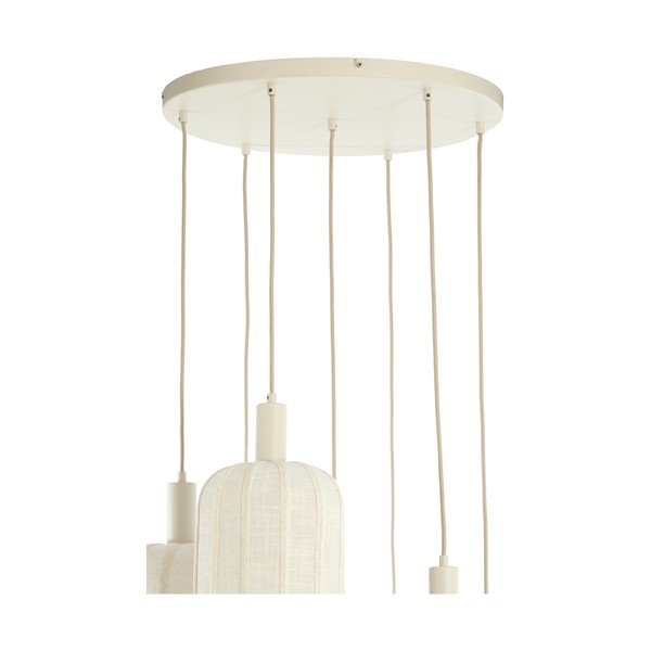 Krémszínű függőlámpa textil búrával ø 50 cm Tufia – Light & Living-image-3