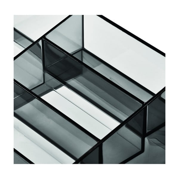 Matt fekete újrahasznosított műanyag fürdőszobai rendszerező kozmetikumokhoz Nail Station – iDesign-image-4