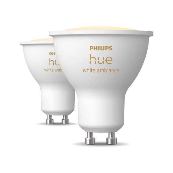 LED okos izzó szett 2 db-os GU10, 4 W White ambiance – Philips Hue