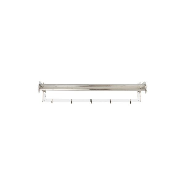 Fényes ezüstszínű rozsdamentes acél fali fogas polccal 100 cm Alby – Jotex-image-2
