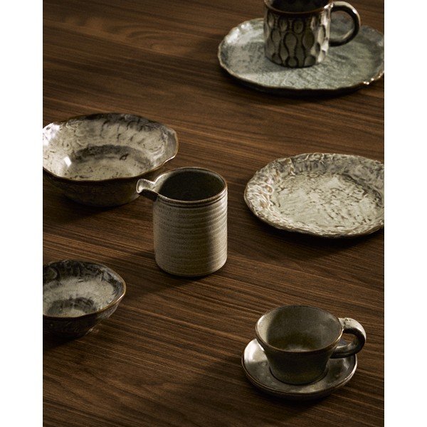 Szürke kerámia leveses tálka Alenia – Kave Home-image-1