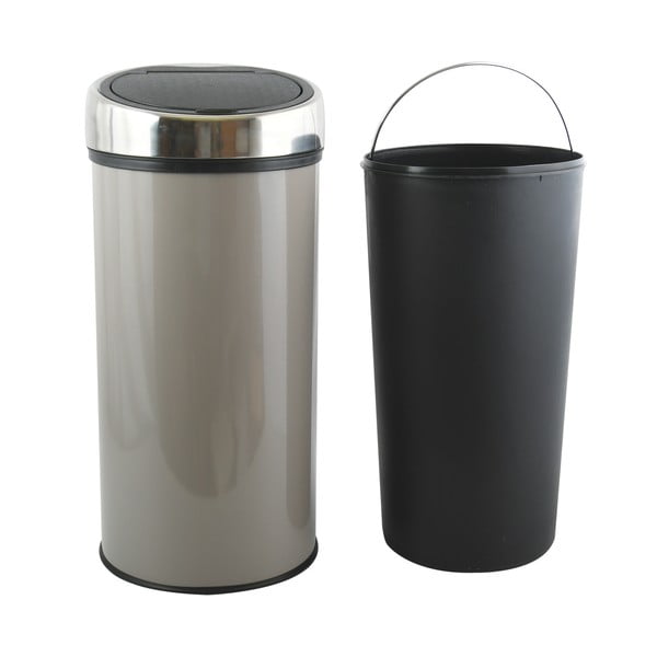 Szürkésbarna acél érintésre nyíló szemetes 30 l – MSV-image-2